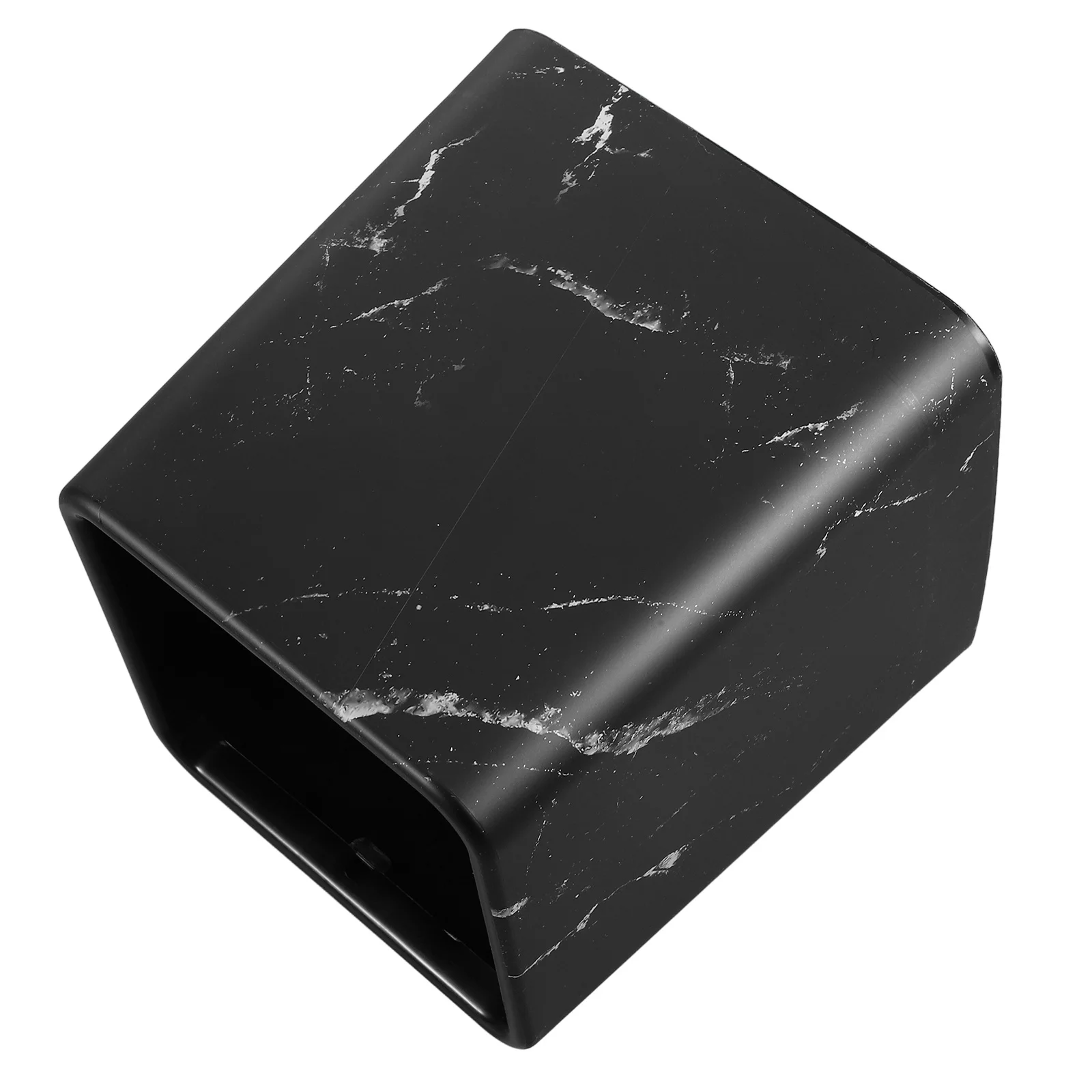 

Stylish Marble Look Trash Can Small Waste Basket for Bedroom Bathroom Kitchen Desk Office Decor Kitchen Garbage Bin