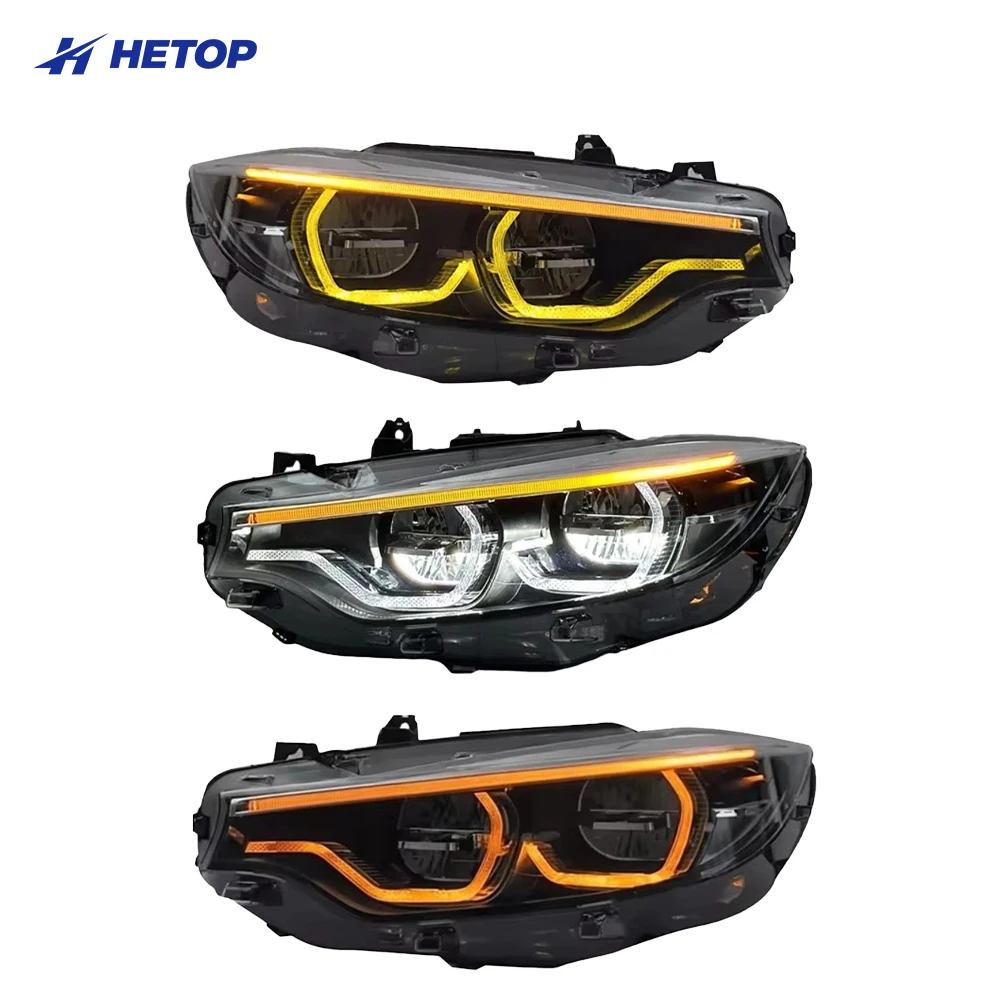 

Автомобильные аксессуары Hetop: лазерные фары для BMW F32 F33 F36 4 серии, светодиодные фары с белым, желтым и янтарным светом, тройные ДХО