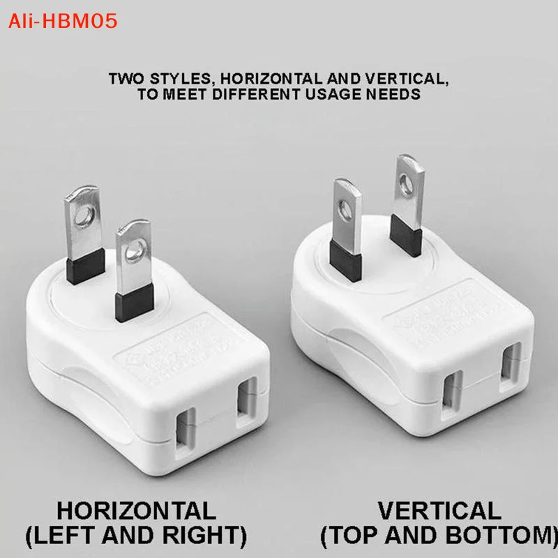 (HB05)1Pc 2Pin 90 Angle Rotatable Power Socket Plug Adapter Foldable Travel Aadapters Power Converter Plug Electrical Socket