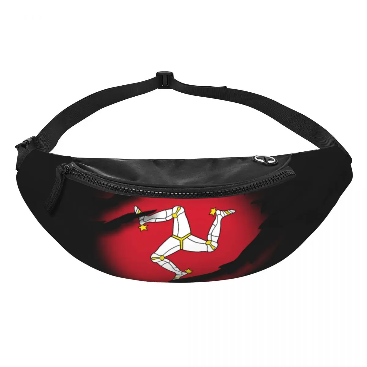 Isle Of Man Flag Fanny Pack Mulheres Homens Moda Crossbody Saco Da Cintura para Camping Biking Telefone Money Pouch