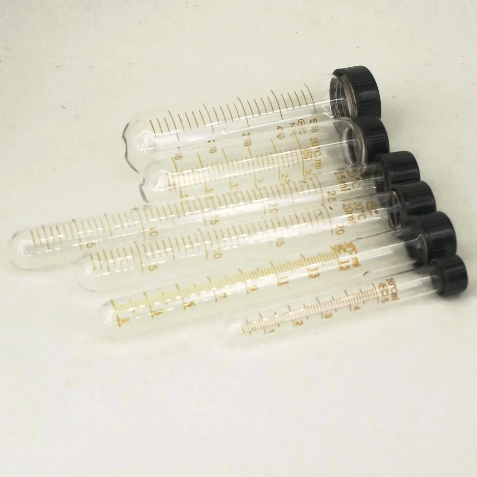 5ml/10ml/15ml/20ml/25ml/30ml/50ml Lab Clear Glass Test Tube Round Bottom With Cap