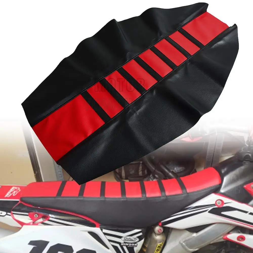 Motorcycle Pro Ribbed Rubber Gripper Soft Seat Cover For KTM HUSQVARNA HONDA YAMAHA SUZUKI KAWASAKI Dirt Bike Off Road Motocross