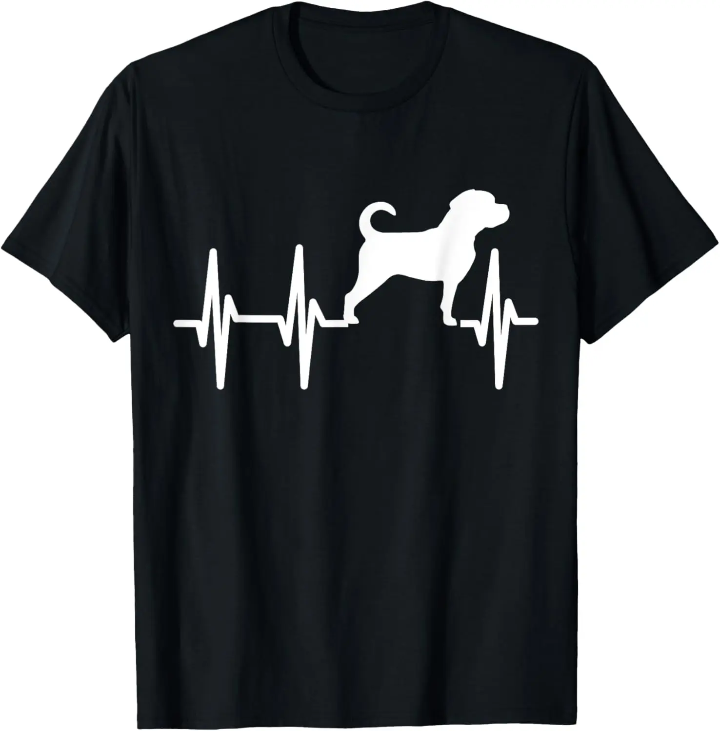 

New style for men and women-Puggle Heartbeat Dog Mom Dad Pet Gift T-Shirt