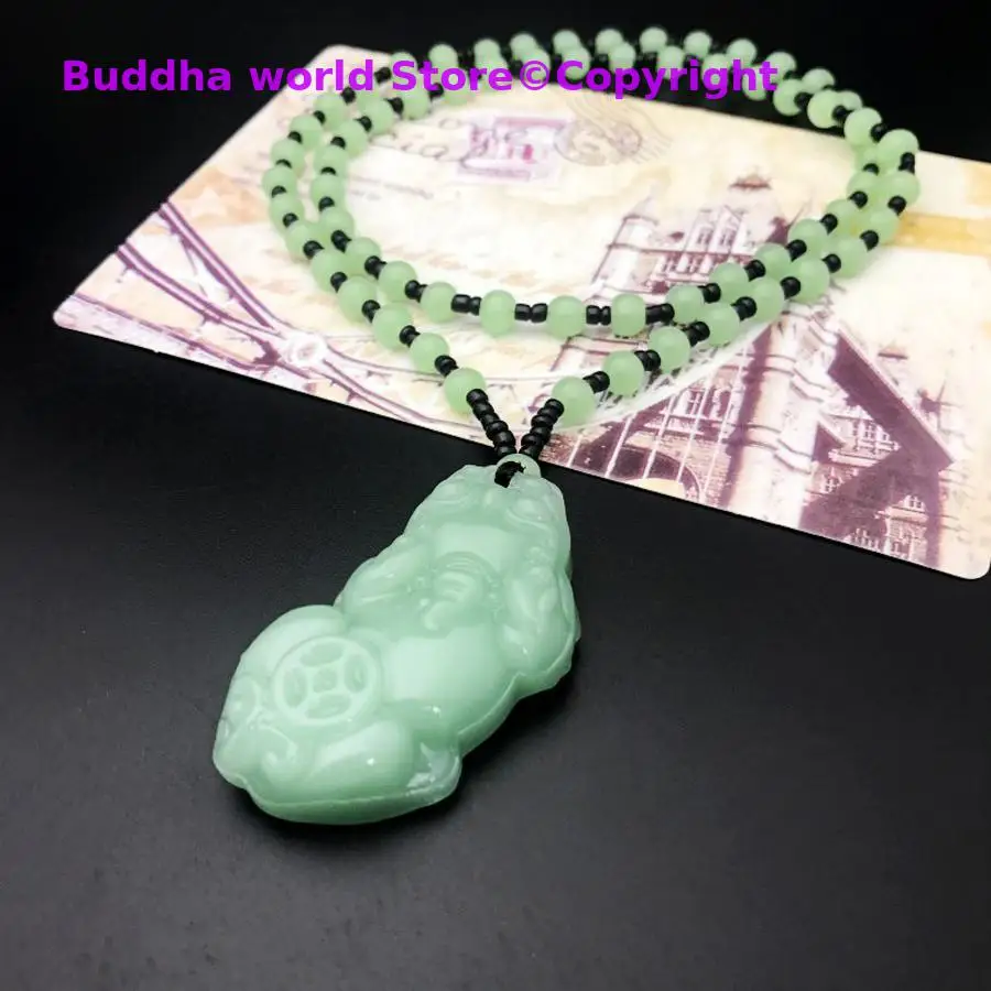 

Buddhism Geomantic omen master talisman bring wealth money good luck exorcise evil spirit Dragon PI XIU Pendant Amulet