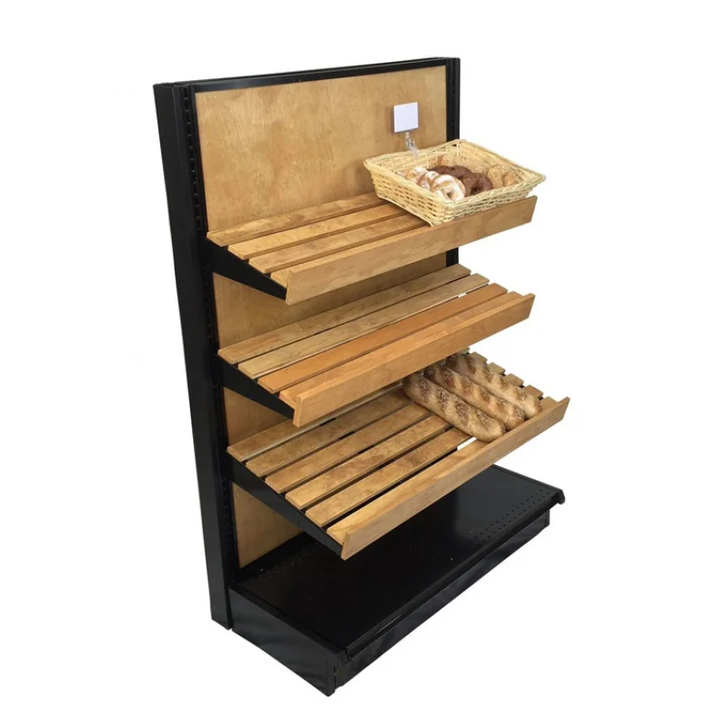 （customized）customized Factory Direct-Selling Concise Style Wood Breads Display Racks