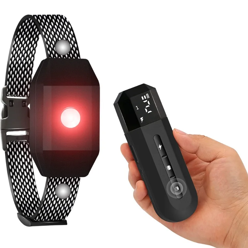 LED Dog Training Collar Light Up Night Finder 3 Modes Beep Vibration Shock Rechargeable Remote Trainer Safety Glow for Evening