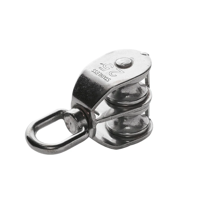 

M32 304# Stainless Steel 360 Degree Rotation Double pulley Swivel