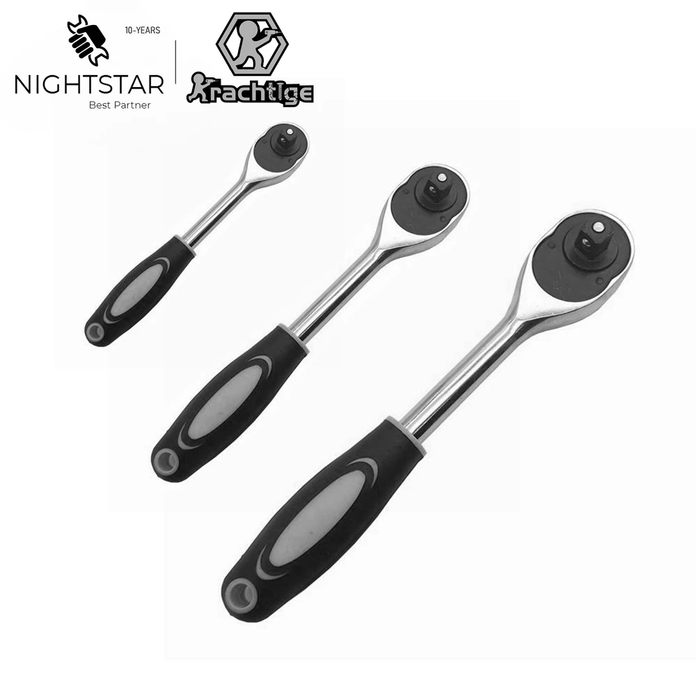 High Torque Ratchet Wrench Soquete Quick Release Chave de Cabeça Quadrada Drive Hand Tools 14 38 12 12