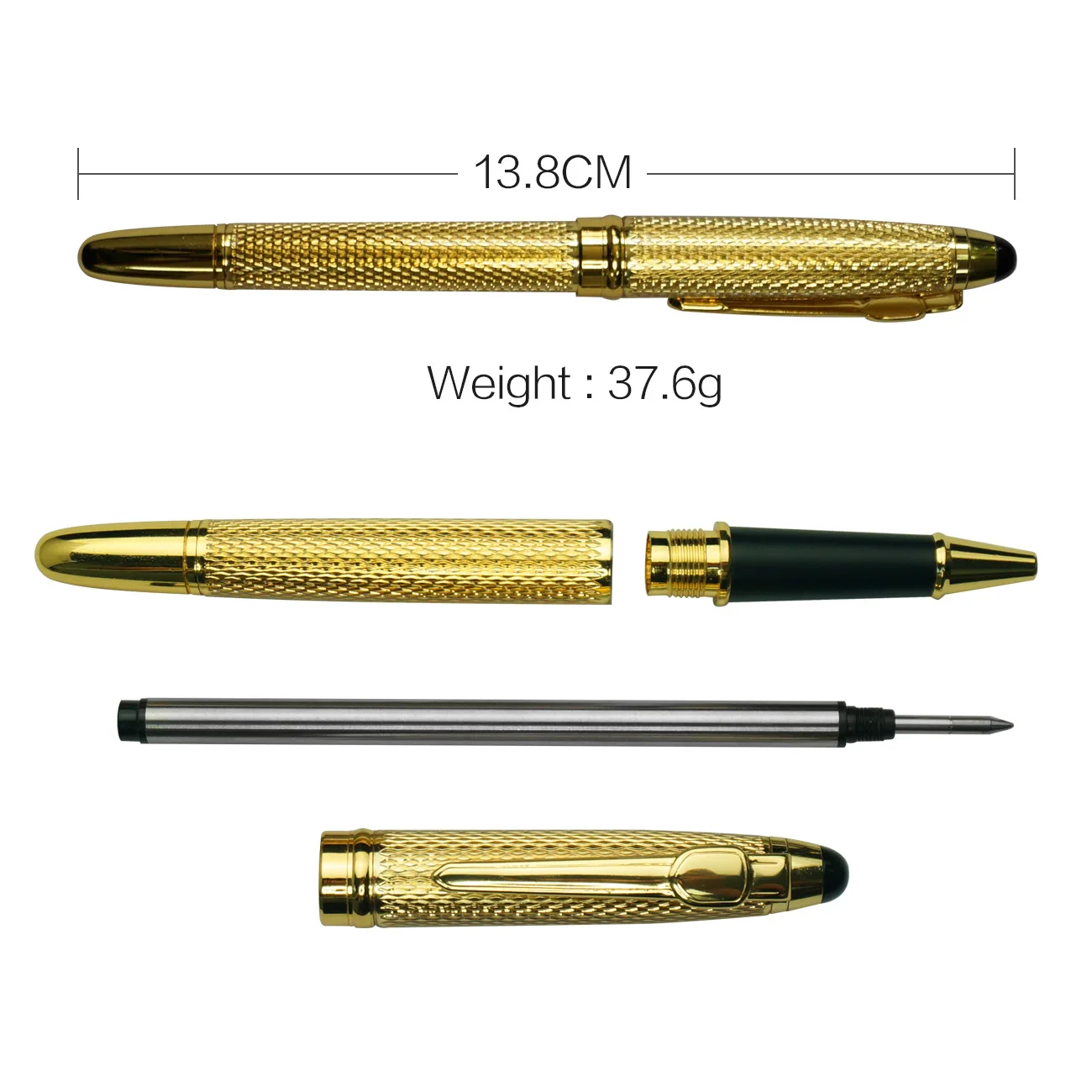 STONEGO Classic Luxury Rollerball Pens, Stainless Steel Roller Ball Pen for Men Women, School, Office, Executive, Business image 6