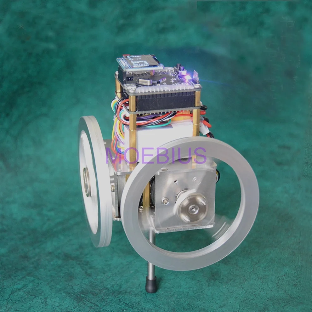 Giocattolo robot verticale autobilanciante con palo non invertito Ruota di reazione a doppio asse Pendolo invertito Dispositivo autobilanciante unipolare