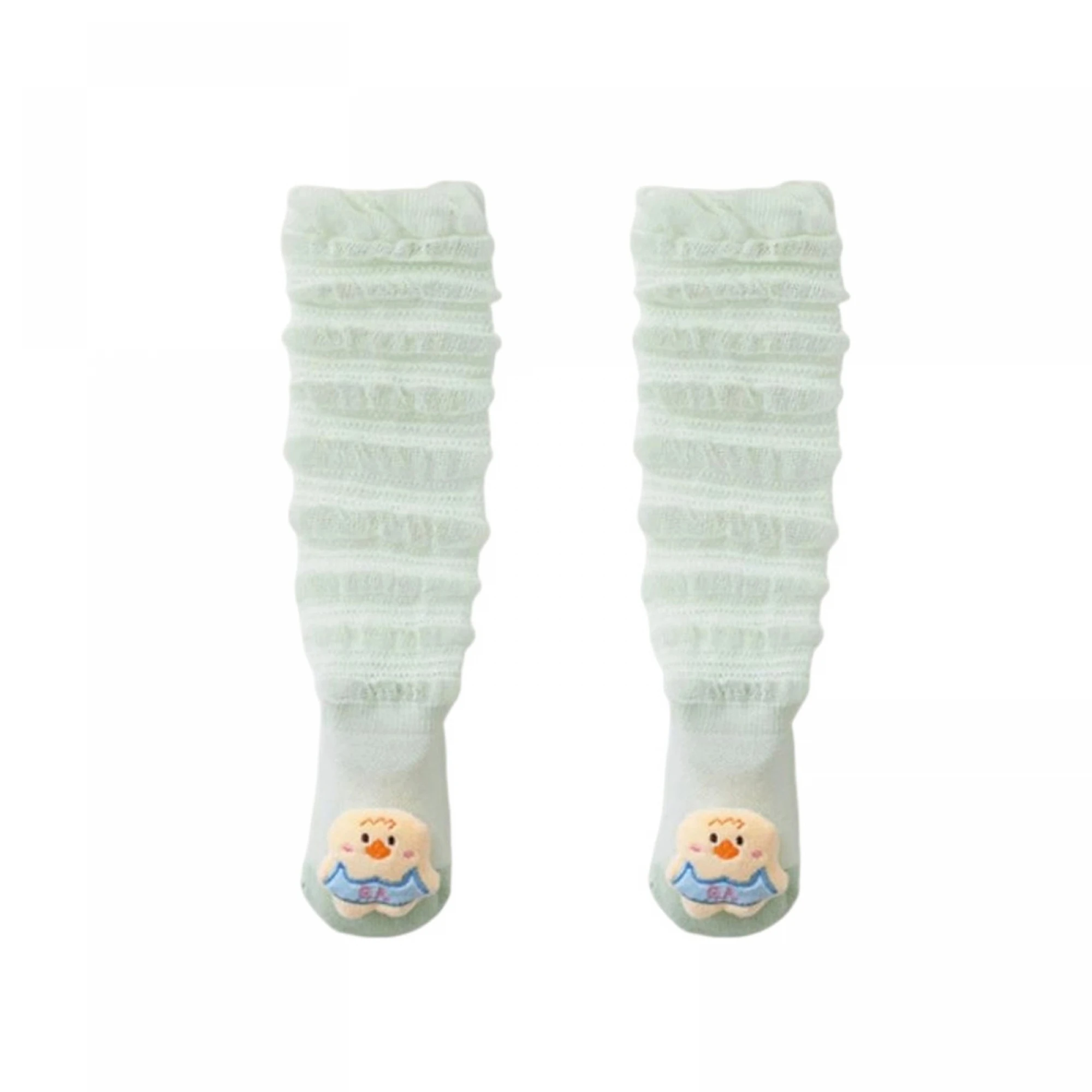 Infant Baby Socks Shoes Cute Cartoon Design Non Slip Over-The-Knee Mesh Socks with Grippers for Indoor Outdoor