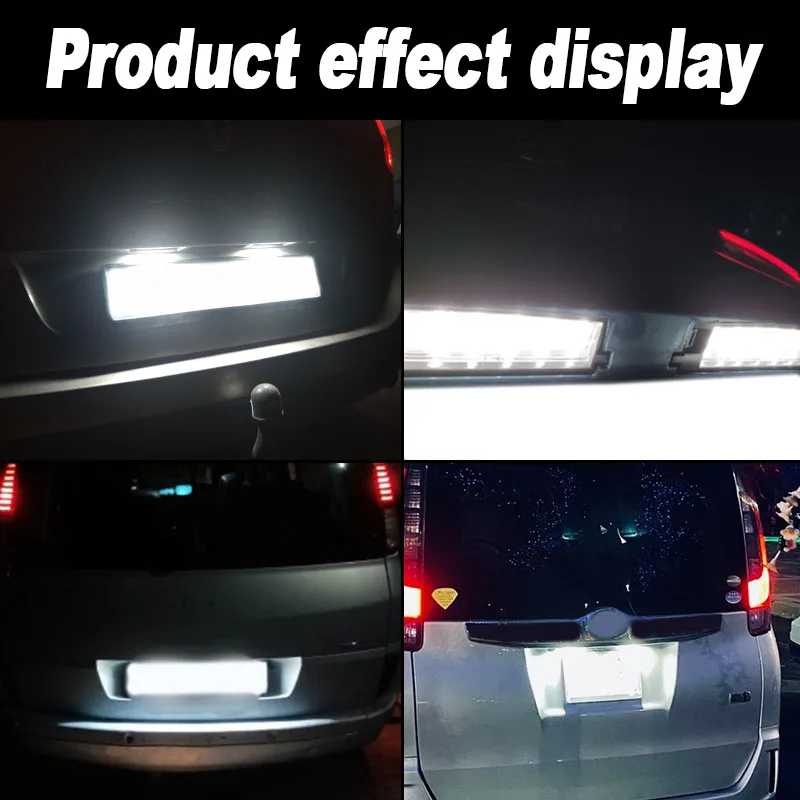 2pcs White LED License Number Plate Light Lamp OEM:81270-02230 For Toyota Auris E180 Aygo RAV4 MK3 XA30