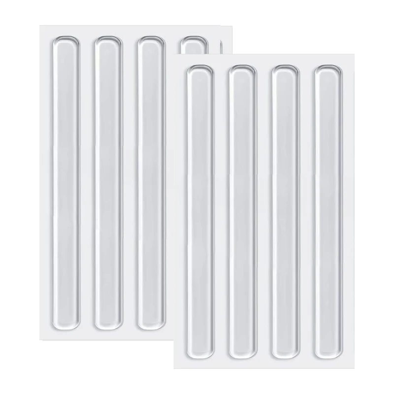 8 Pcs Clear Furniture Bumpers Set Self-Adhesive Noise-Reducing Bumper Pad Furniture Pad Kit for Doors Drawers Shelves Cabinet
