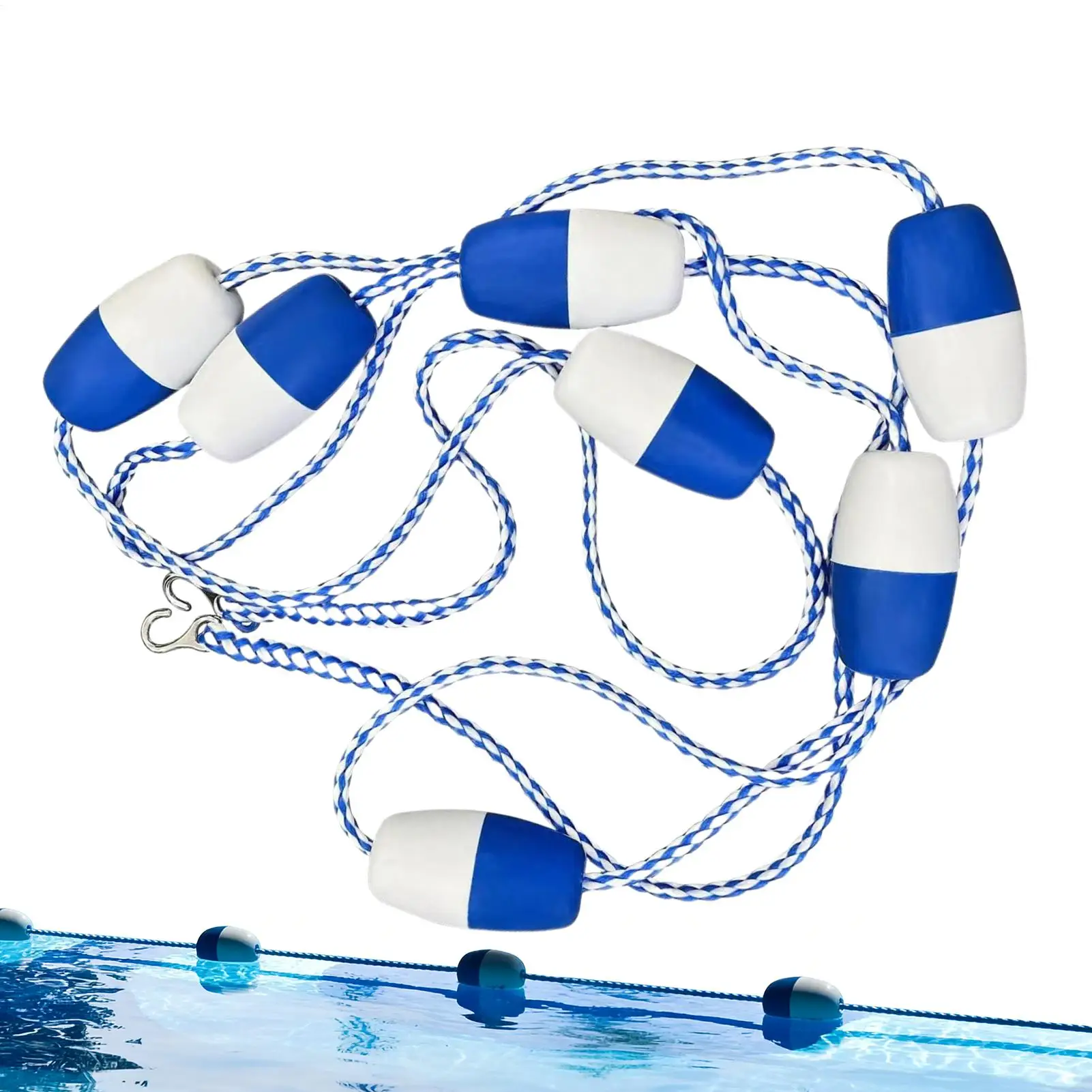 

Плавучая веревочная линия для плавательных дорожек, высокая видимость, устойчивость к погодным условиям, для тренировок, соревнований, домашнего и общественного использования