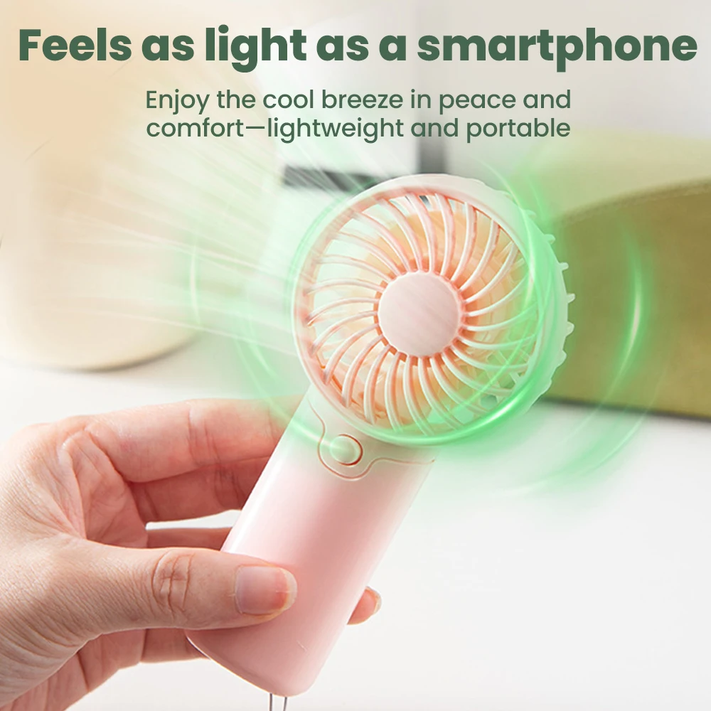 Handheld Small Fan Dry Battery High Wind Power Cute Portable Mini Fan Desktop Outdoor Student Gift