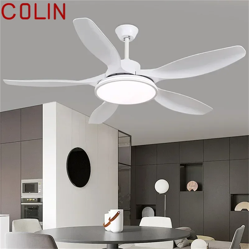 COLIN Modern Fan Light Luxury Living Room Restaurant Bedroom Study LED Ceiling Fan Light Remote Electric Fan Light