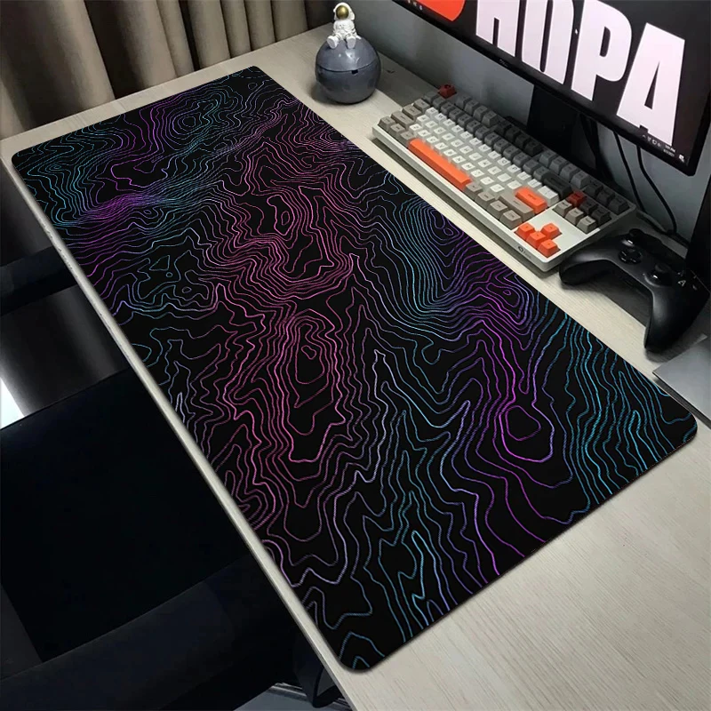 

Colorful Line Mouse Pad Gamer Keyboard Office Accessories Computer Big Mousepepad Gaming Desk Table Mat Writing Simple Mausepad