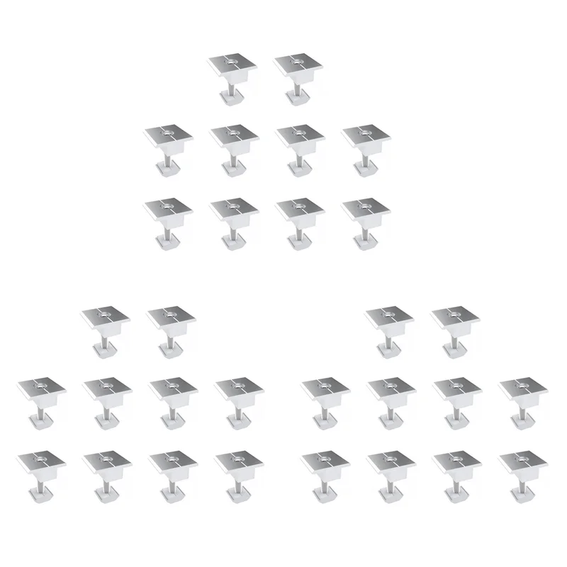 A88E-30Pcs الشمسية المشبك قابل للتعديل لوحة طاقة شمسية قوس المشبك واسعة الضوئية دعم لنظام الألواح الشمسية 30 مللي متر