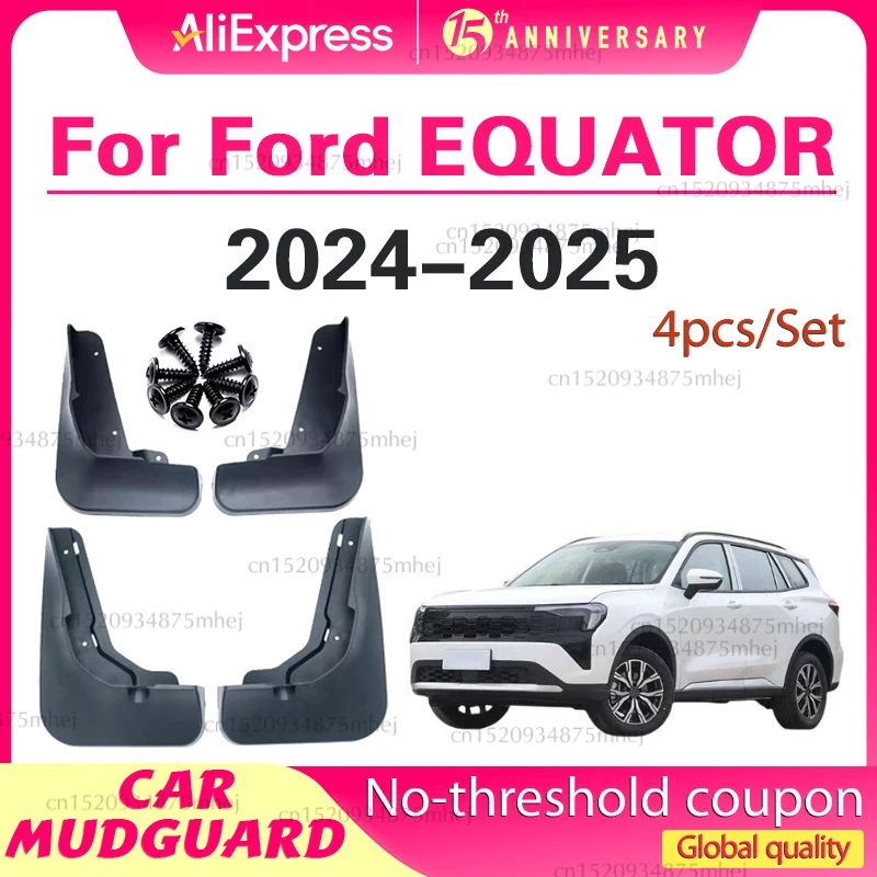 

Mudguards For Ford Equator 2024-2025 Mud Flaps Mudflap Front Rear Fender Anti-splash Mudguards Guard Splash Car Accessories