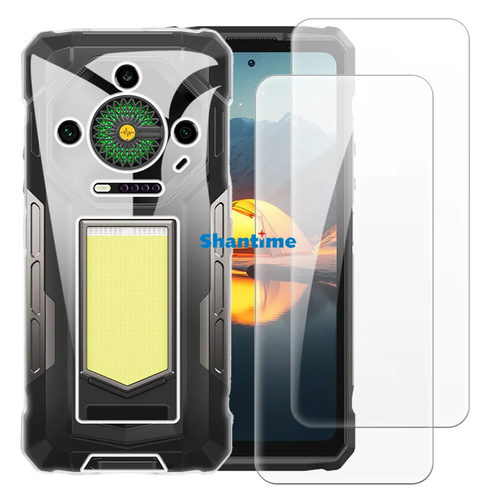 Soft Case + 2 Pack Tempered Glass Screen Protectors for Ulefone Armor 33 Pro Full-Body Protection
