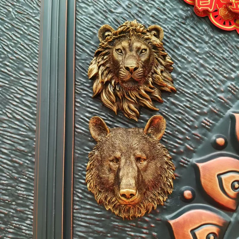 

European and American Home Decor Realistic Animal Heads Bar Cafe Club Realistic Animal Head Wall Hanging Decoration Factory Dir