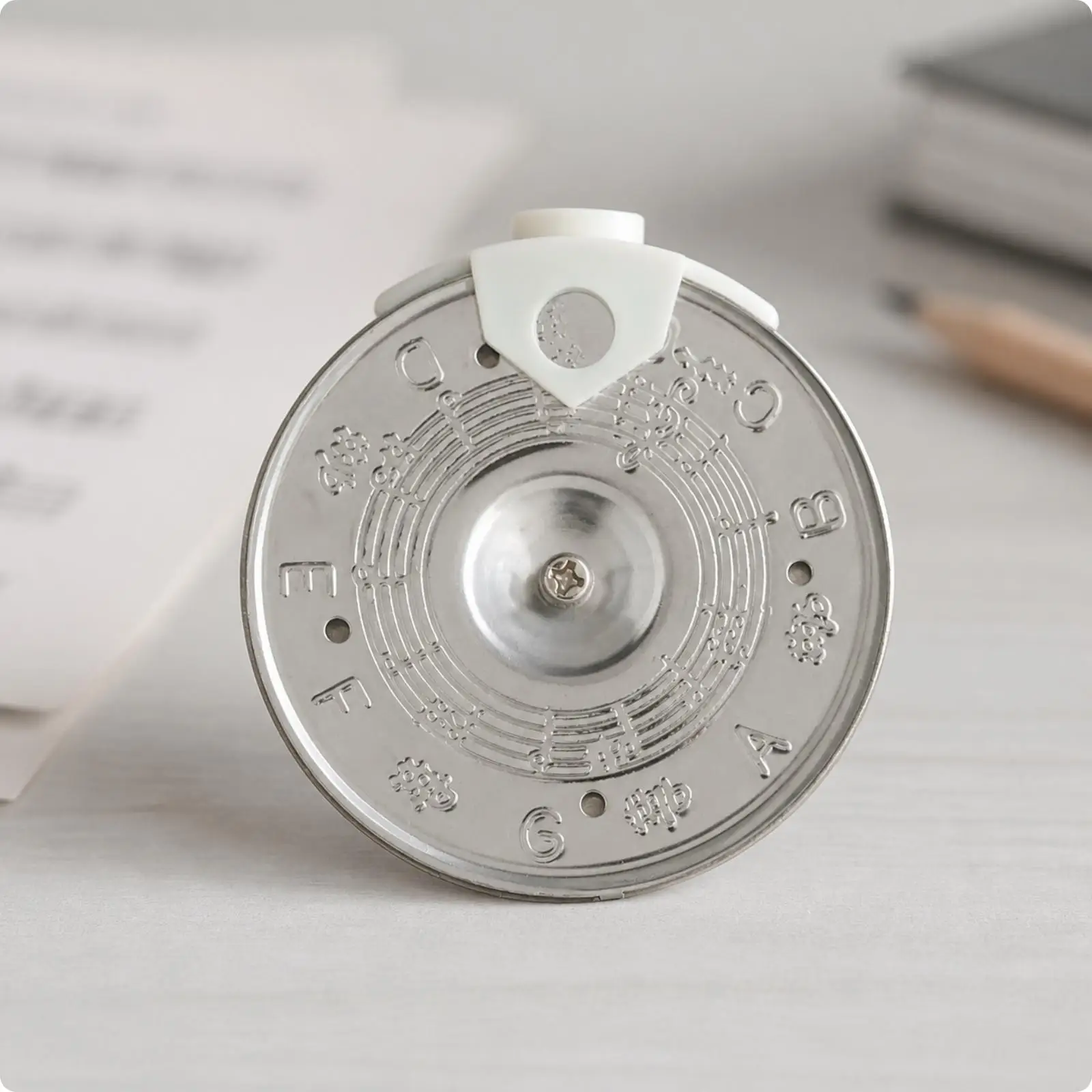 Reliable Pitch Pipe Tuner for Musicians Compact Silver Body with Engraved Notes for Tuning