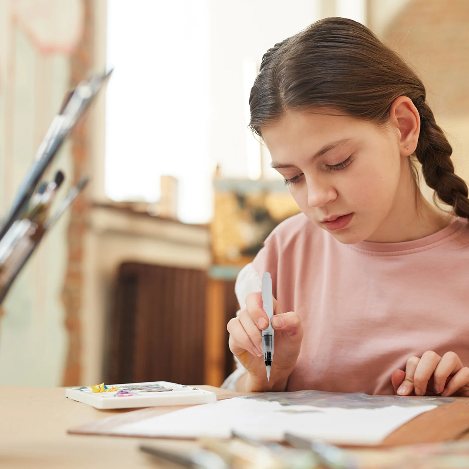 

1Set Watercolor Set 12 Colors Solid Pigment High Concentration Easy Dissolve Portable Art Supplies Watercolor Pigment