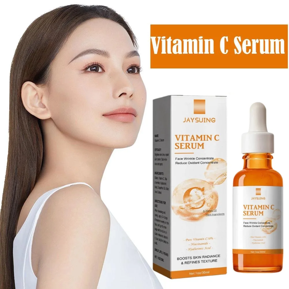 Vitamin C Serum Hyaluronic Acid Whitening Moisturizing Brightening Serum Fade Fine Lines Glowing Serum Skin Care