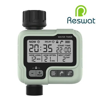 Reswat HCT-322 Temporizador de agua automático Máquina de riego digital para jardín Aspersor inteligente usado al aire libre para ahorrar agua y tiempo