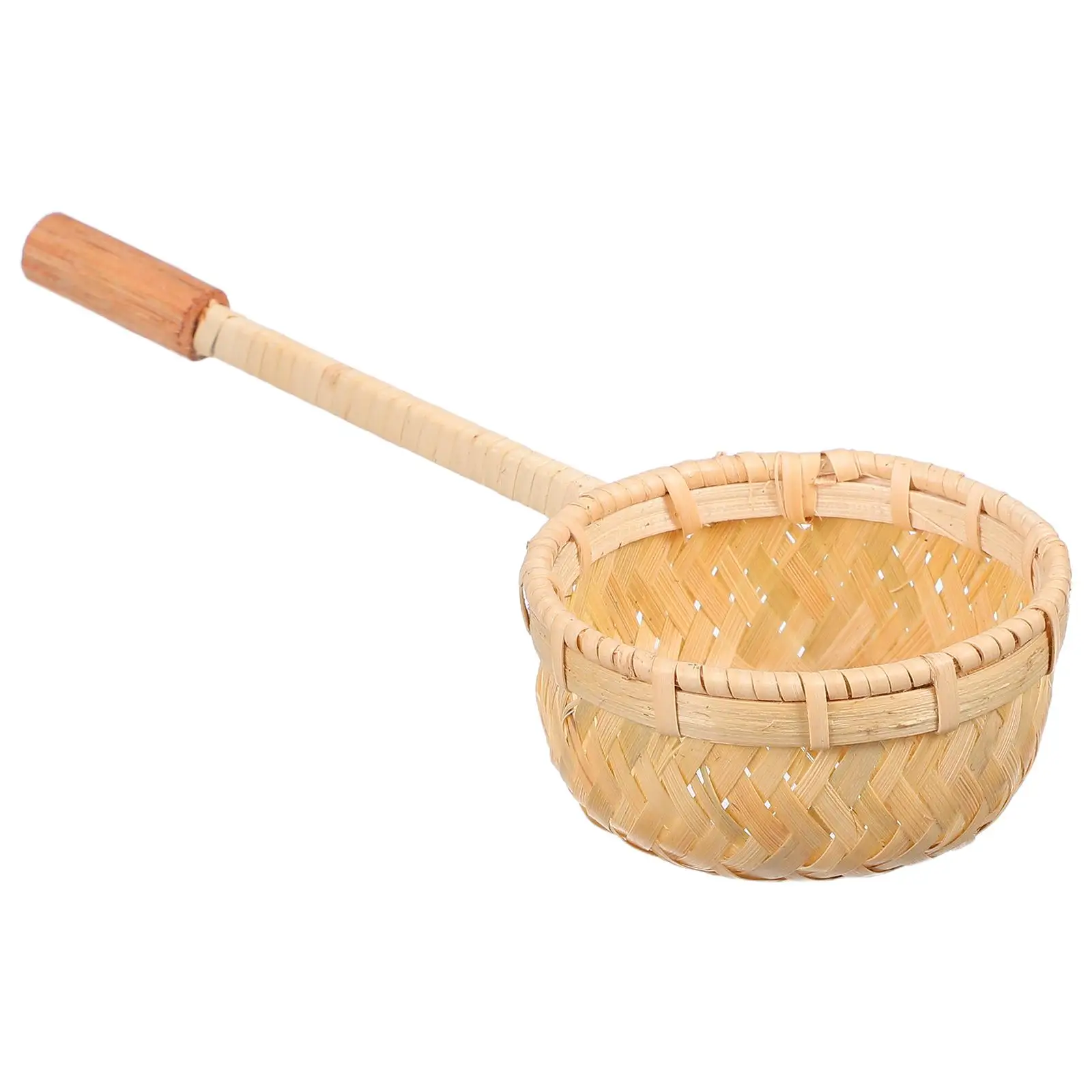 

Bamboo Leak Filter Daily Infuser Handheld Colander Kung Strainer Home Weaving Room Supplies Portable Infusers Leaf Steeper