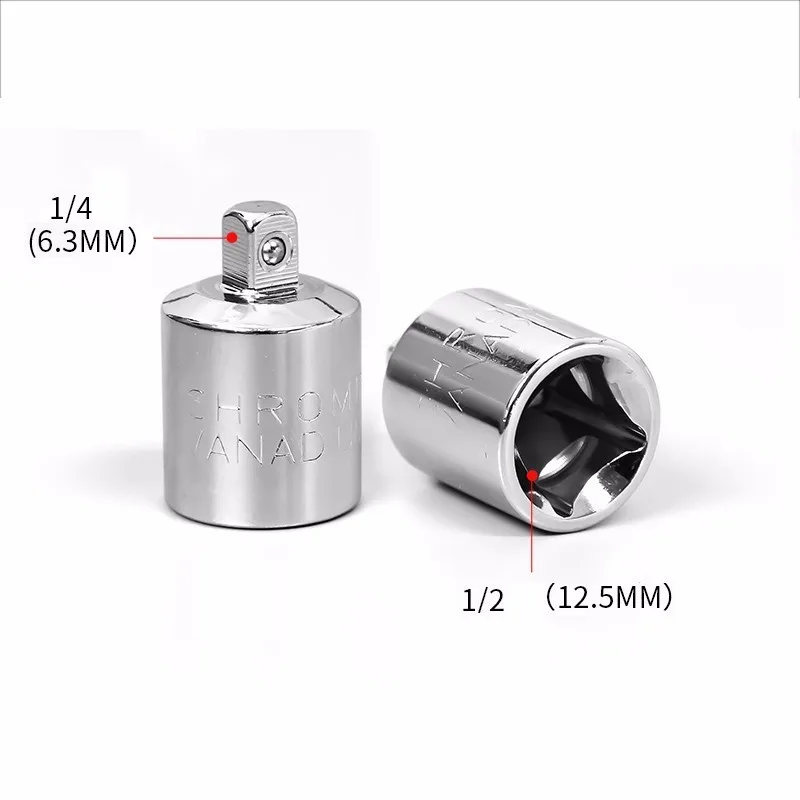 1/4 "3/8" 1/2 "Ratelsleutel Adapter Chroom Vanadium Mouw Drive Socket Converter Wrench Transform Joint - afbeelding 1
