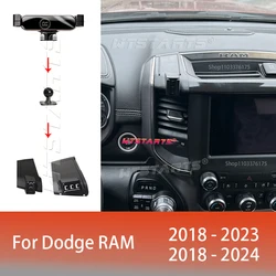 Car Phone Holder Mobile Mount Stand For Dodge RAM 2018-2024 Adjustable GPS Special Navigation Bracket Accessories