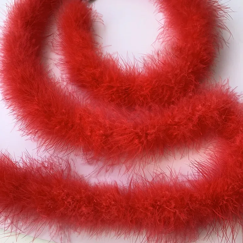 Turkey Feather Boa 2 Meter 16g Plush Soft Fluffy Feathers Trim for DIY Stage Performance Costume Decoration Wholesale