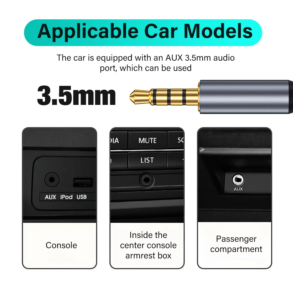 USB C to 3.5mm Jack AUX Audio Cable Car Speaker HiFi Headphone Headset Adapter For Samsung S23 S24 Xiaomi Mi Huawei Google Pixel