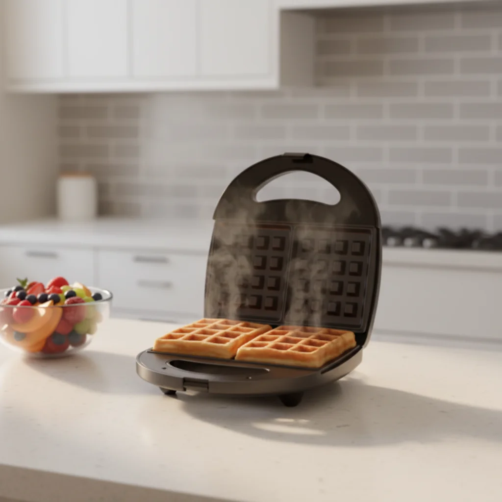 

2026 Electric Dual-Sides 9-in-1 Latest Style Waffle Maker for Household Use Pancake Donut Options Detachable Non-Stick Plates