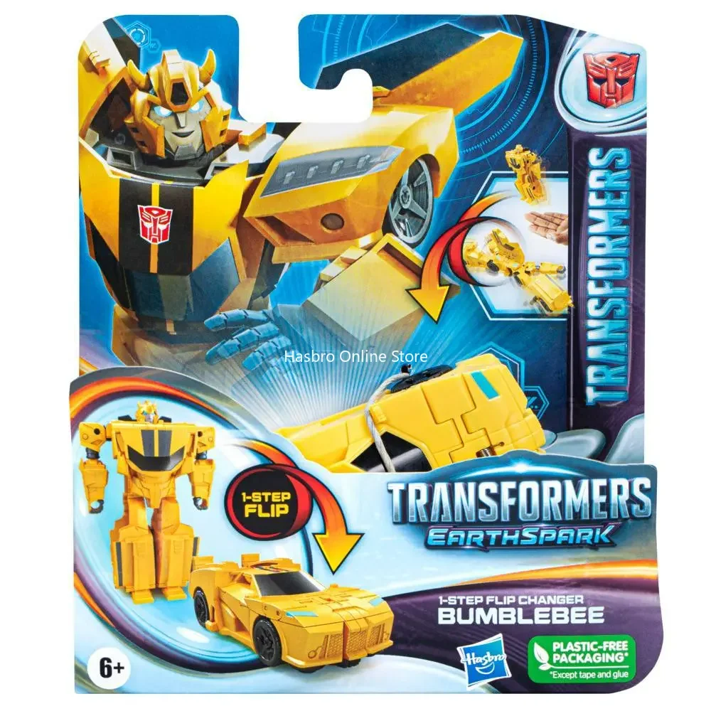 Hasbro Transformers Toys EarthSpark 1-Step Flip Changer Bumblebee Action Figure F6717