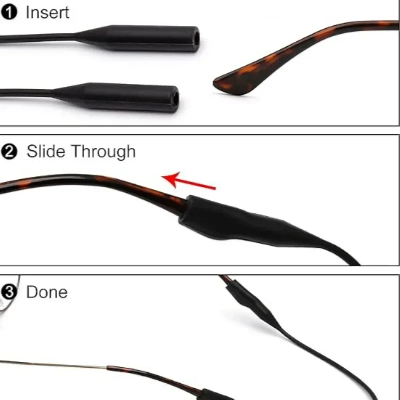 Mehrfarbige Brille Seil elastische Silikon Brille Lanyard einfache Installation Brille Schnur hohe Elastizität Brillen band