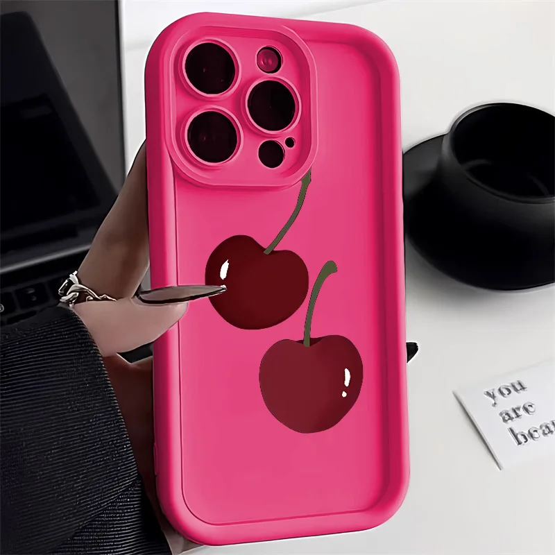 Cherry Phone Case For iPhone 11 Case iPhone 13 12 14 15 Pro XS Max XR 7 8 Plus X SE 2020 Shockproof Bumper Silicone Soft Cover