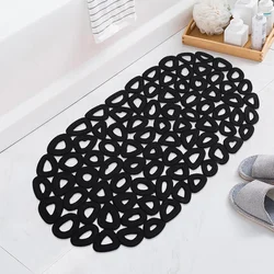 1pc PVC Non-slip Bathroom Mat, Quick Dry Foot Massage Waterproof Shower Mat with Suction Cup, Soft And Comfortable bathtub Mat