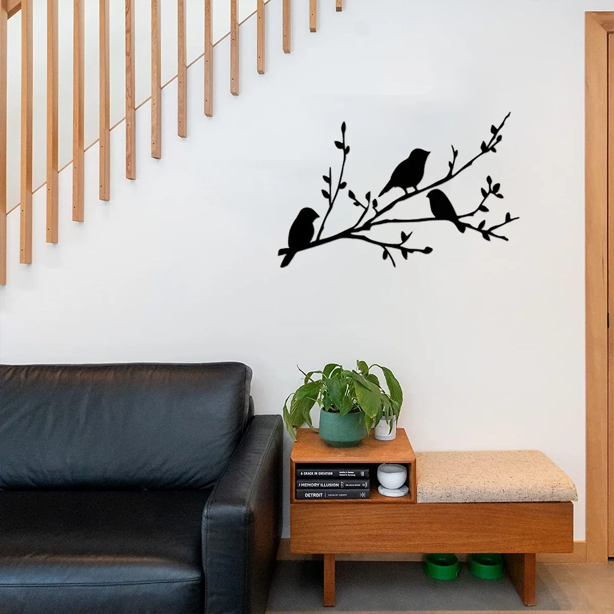 

Bird on A Branch Housewarming Gift Home Decora Art Metal Iron Bird on A Tree, Metal Bird Tree, Metal Wall Mounted Sign