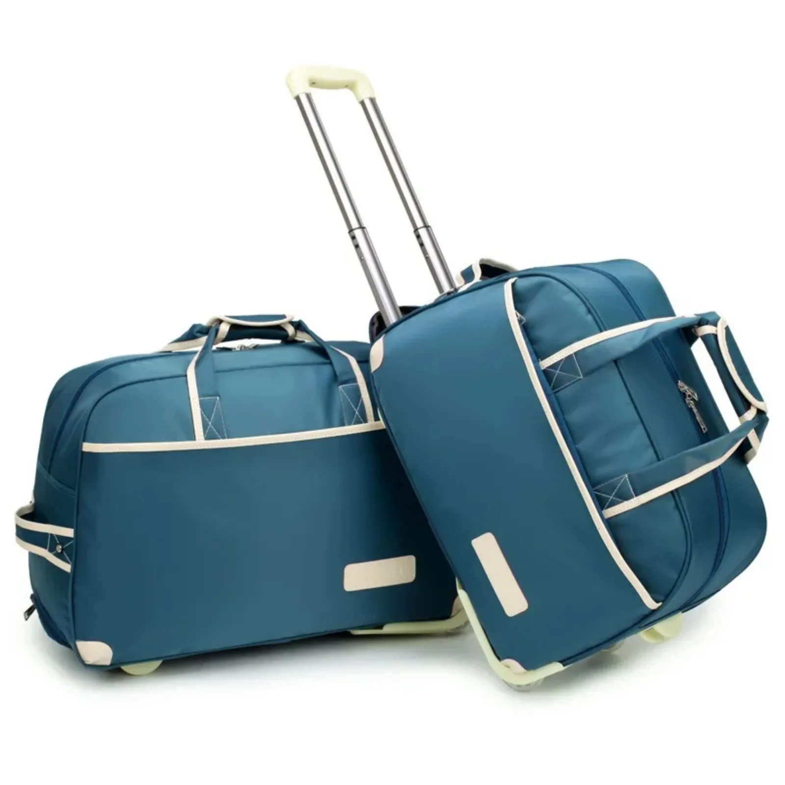 

Rolling Travel Suitcase Luggage Bag With Wheels Waterproof Folding Trolley Carry On Weekend Travel Duffel For Men Women