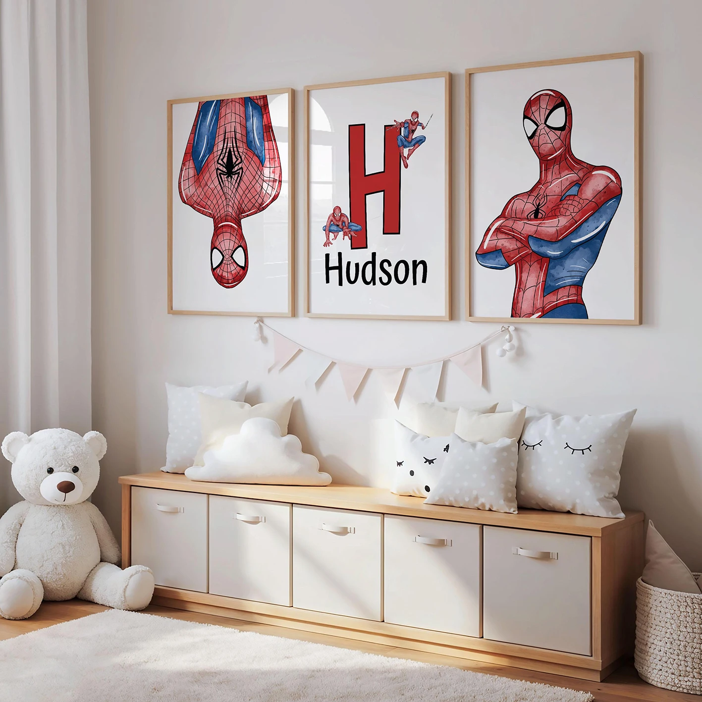 

Potdemiel Disney Spider-Man Canvas Painting Poster, Personalized Spider-Man Name Customization, Home Decor, Kids' Room Wall Art