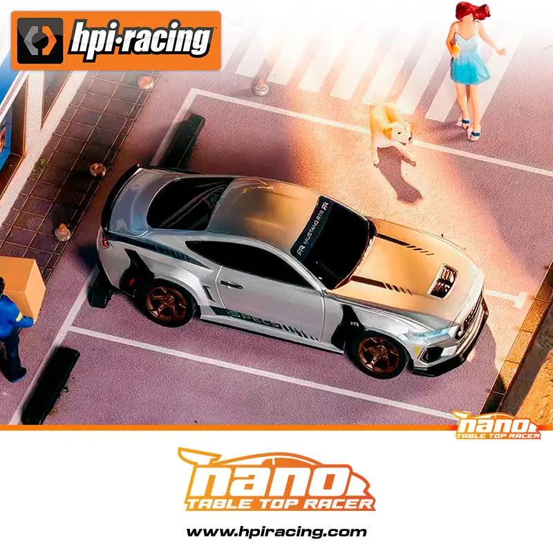 New HPI Nano TTR 1/64 Mini Spec 5 Remote Control High-speed Drift Car Simulation Mustang Electric Desktop 2WD RC Model With LED