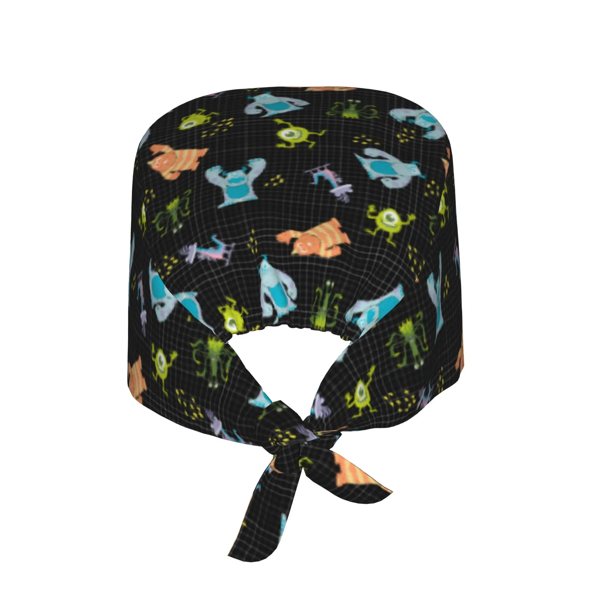 Monsters Anime Universitye Breathable Scrub Hat Surgical Scrub Caps Unisex Nurse Medical Cap Cartoon Work Scrubs Hat