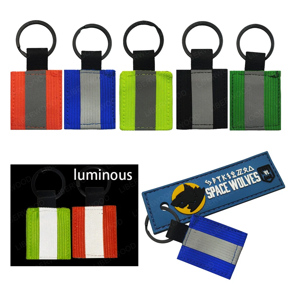 في الهواء الطلق التكتيكية عاكس السلامة التصحيح تسلق التخييم ركوب مفتاح سلسلة حزام مرن مشبك صغير FSB قطاع حلقة المفاتيح