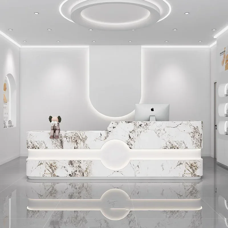 

#European Cash Reception Desks Register Cashier Counter Pulpit Mobile Reception Desks Register Counter Mostrador Home Furniture
