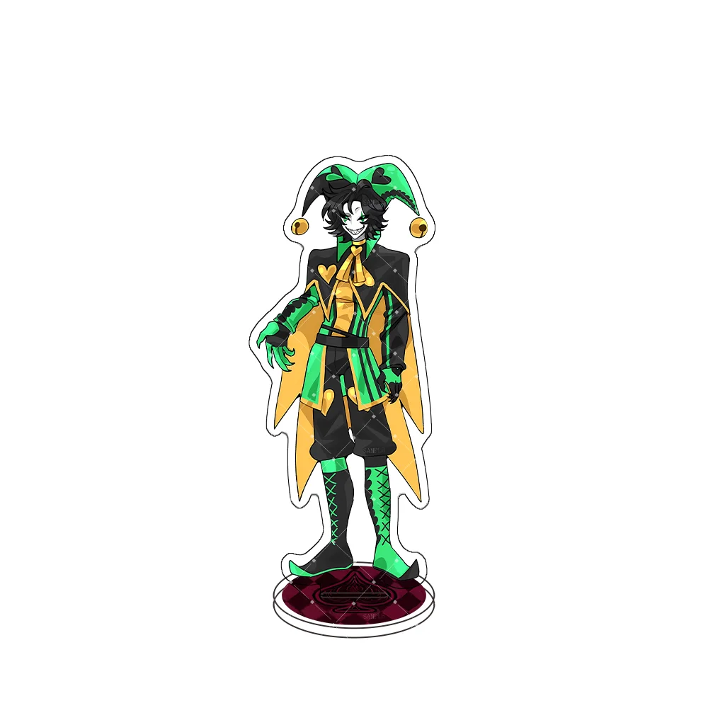 Anime The Freak Circus 15cm High-Q Transparent Acrylic Stand Harlequin Jester Combo Collectible Valentine's Day Gift for Fans