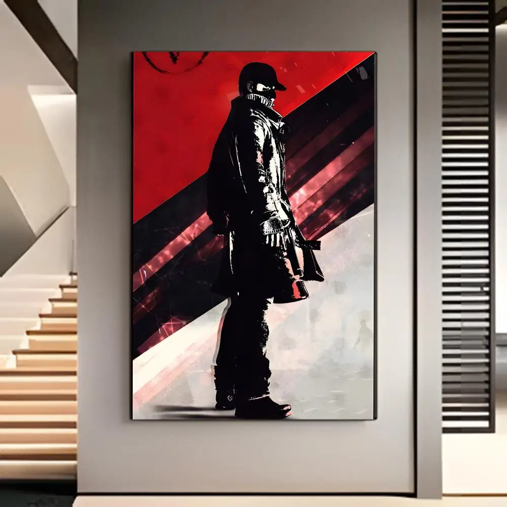 game openworld W-Watch Dogs Poster American Film Mural Home Childrens Room Wall Decor Print - view 5