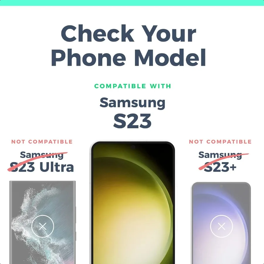 نظرية الطاقة مصممة لهاتف Samsung Galaxy S23 5G واقي شاشة من الزجاج المقسى [9H Hardn] طقم سهل التركيب 99 HD Bubble Free C