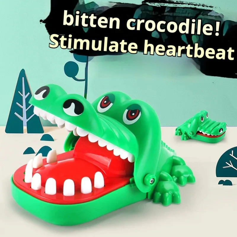 Crocodile Dentist Biting Finger Game, Classic Pull Teeth Puzzle Toy for Kids & Adults, Funny Family Board Game & Stress Relief